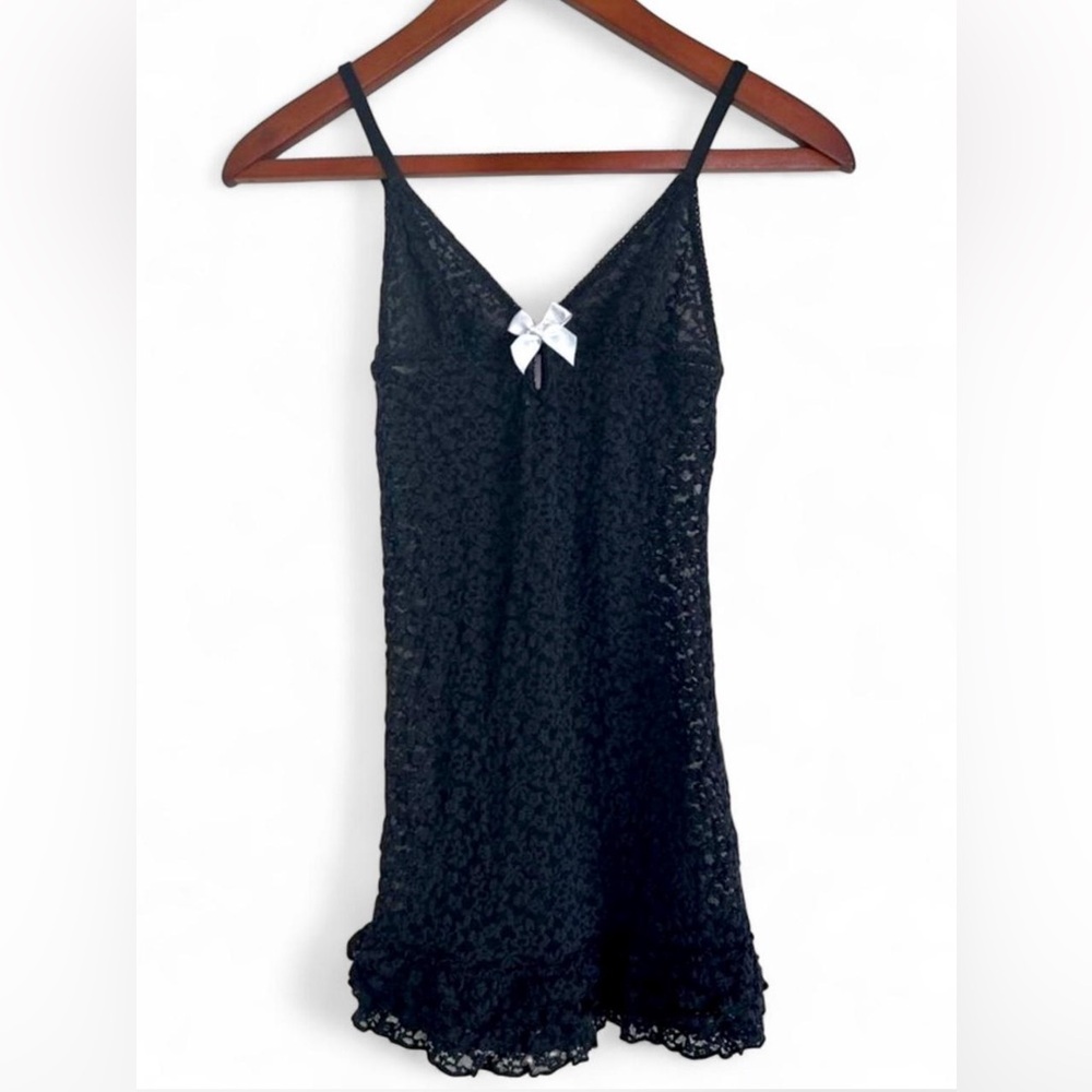Victoria’s Secret Sexy Little Things Black Lace Chemise XS